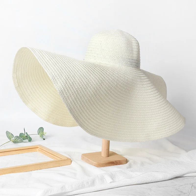 25cm Wide Brim Straw Hats