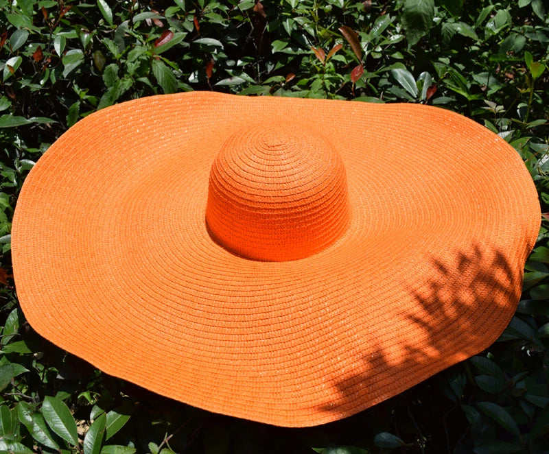 25cm Wide Brim Straw Hats