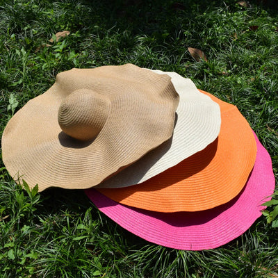 25cm Wide Brim Straw Hats