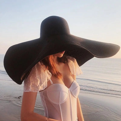 25cm Wide Brim Straw Hats