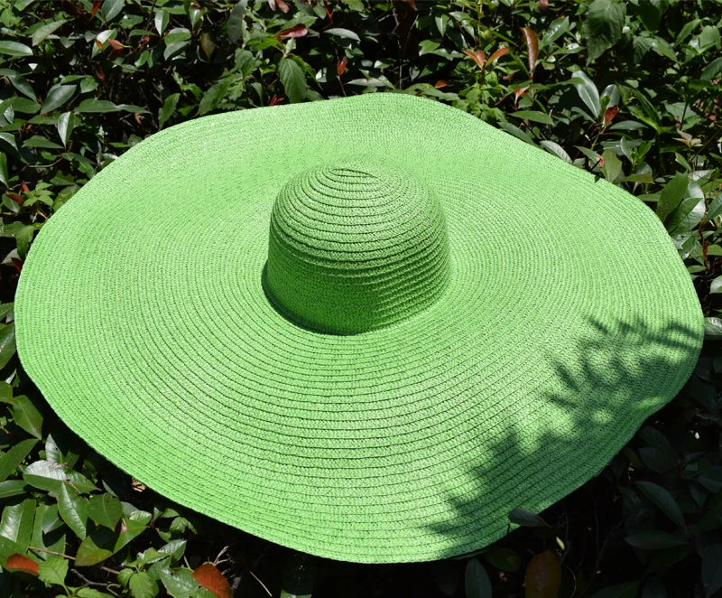 25cm Wide Brim Straw Hats