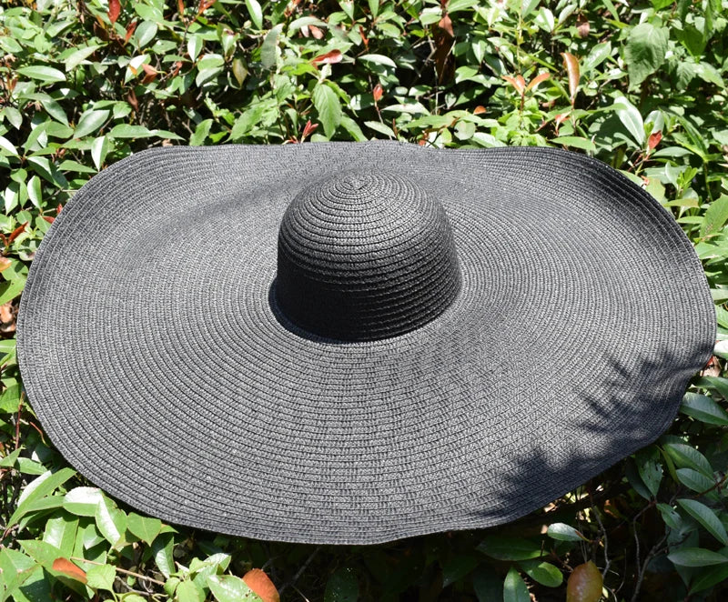 25cm Wide Brim Straw Hats