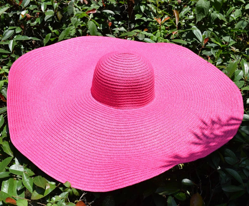 25cm Wide Brim Straw Hats