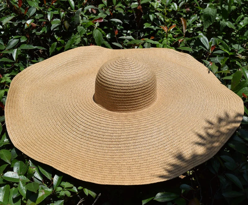 25cm Wide Brim Straw Hats