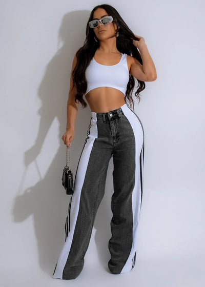 Wide Leg Jeans Cargo Pants