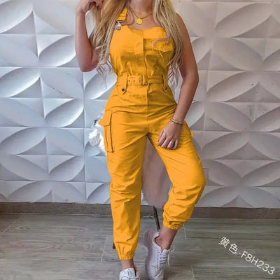 Fashion Strap Jumpsuit Women Loose