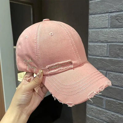 Light purple pleated Baseball cap