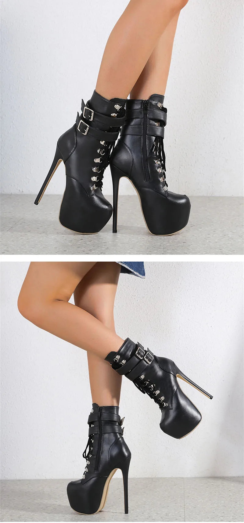 Liyke Autumn Winter Platform Boots