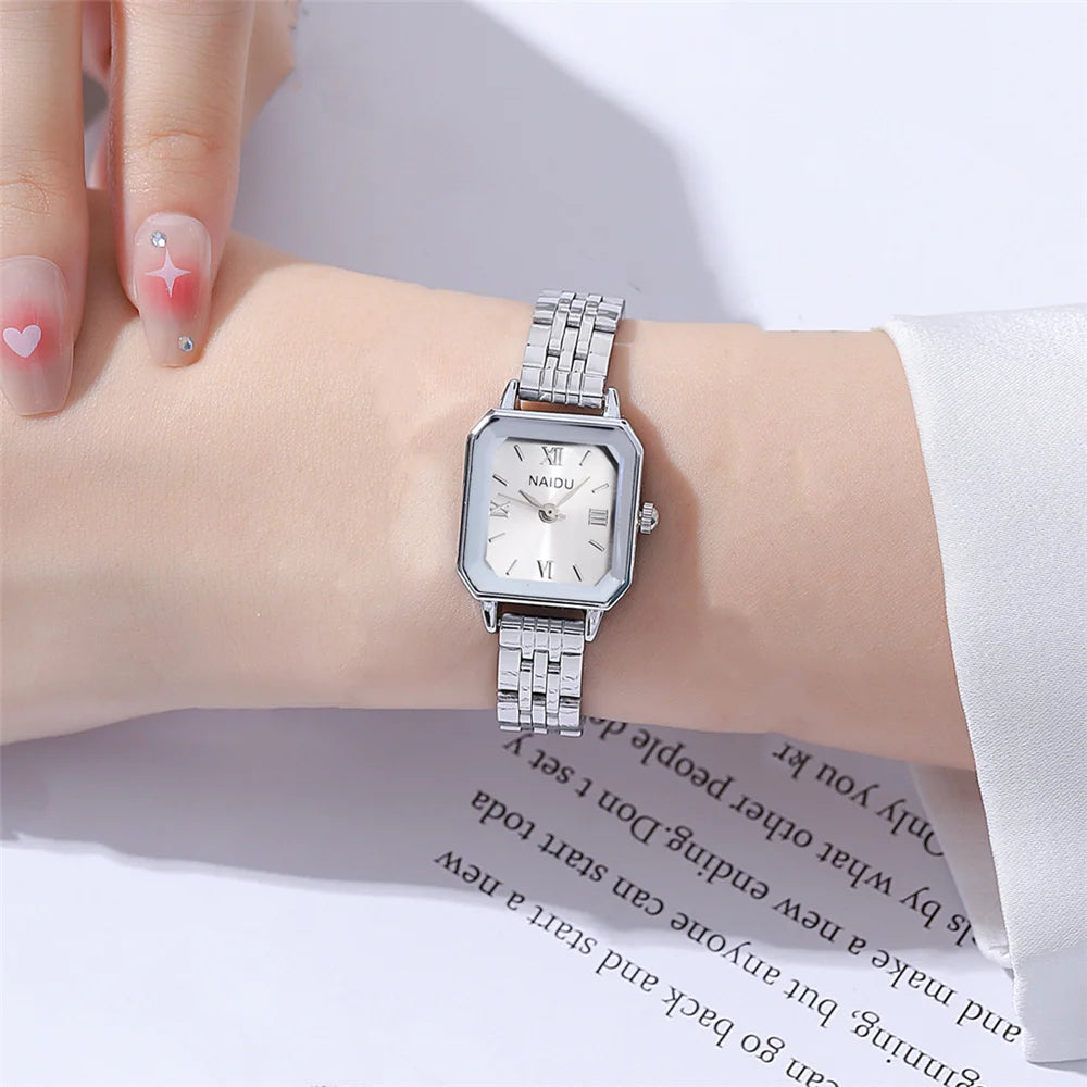 Quartz steel watch