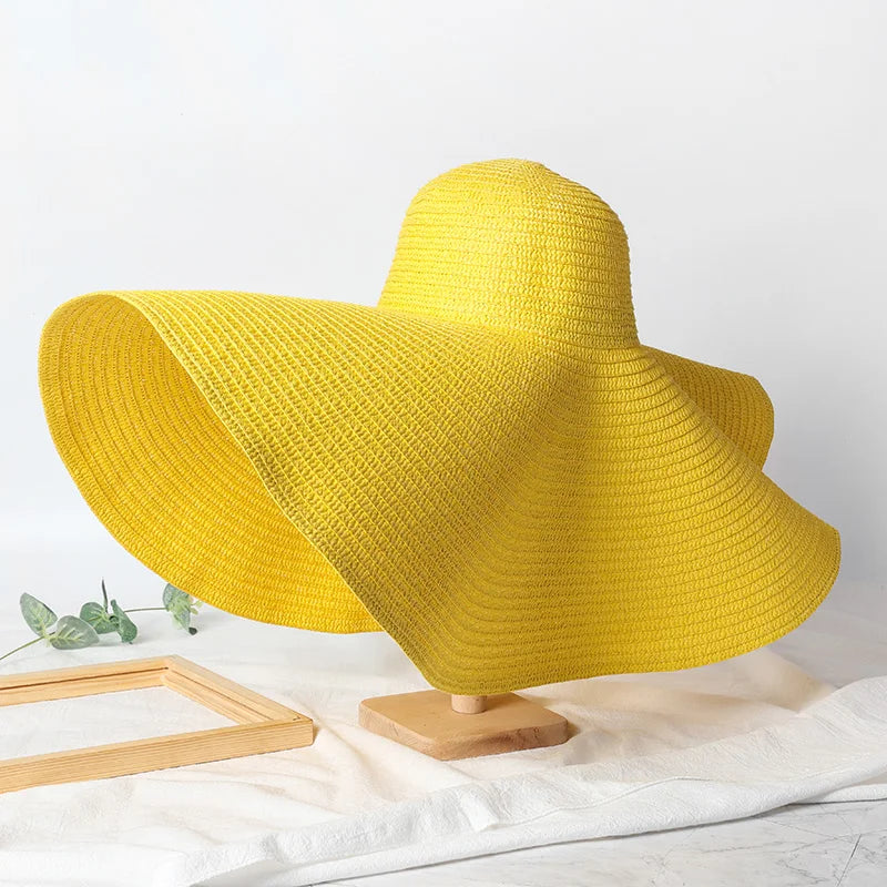 25cm Wide Brim Straw Hats