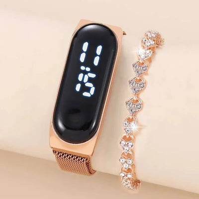 2PCS Set Women Diamond Bracelet