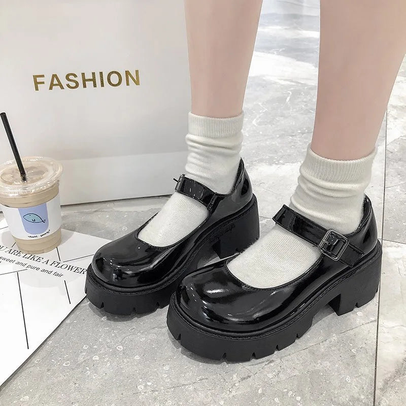 Platform Leather Shoes