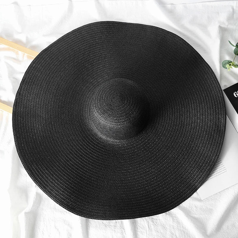 25cm Wide Brim Straw Hats