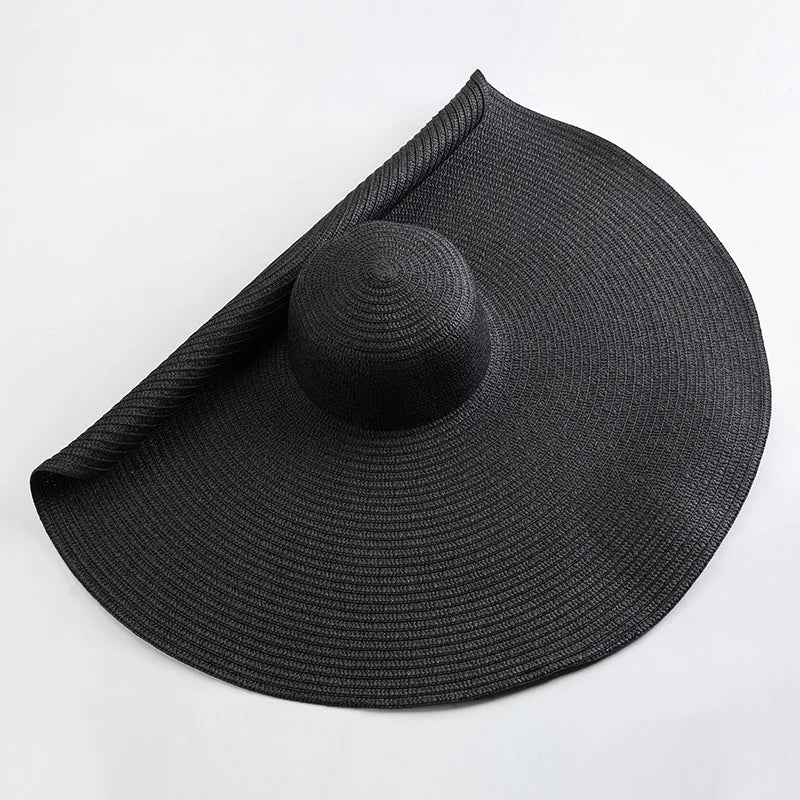 25cm Wide Brim Straw Hats