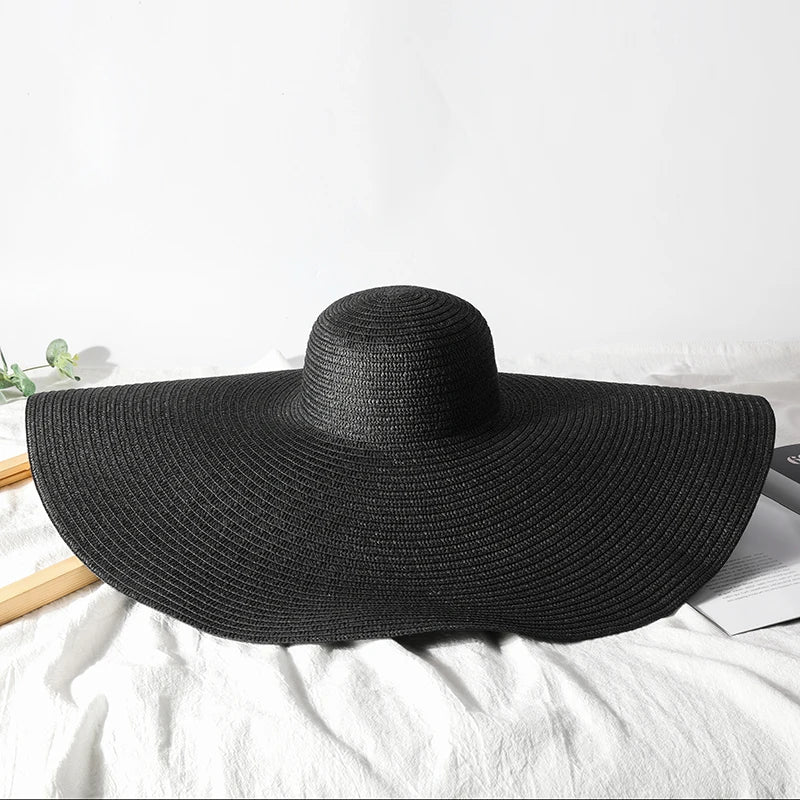 25cm Wide Brim Straw Hats