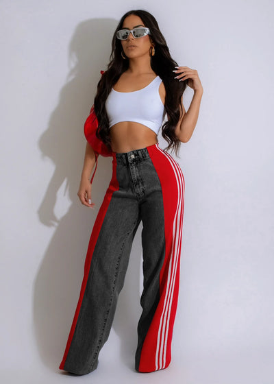 Wide Leg Jeans Cargo Pants