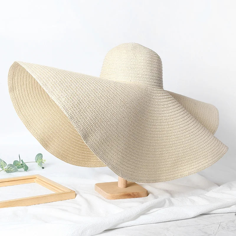 25cm Wide Brim Straw Hats