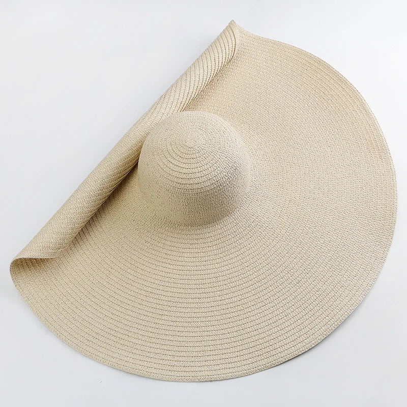 25cm Wide Brim Straw Hats