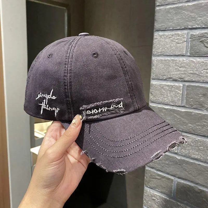 Light purple pleated Baseball cap