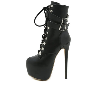 Liyke Autumn Winter Platform Boots