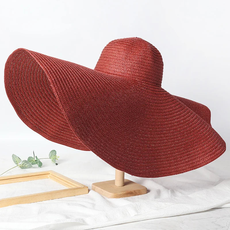 25cm Wide Brim Straw Hats