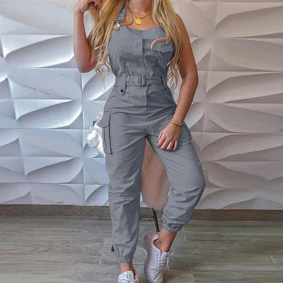 Fashion Strap Jumpsuit Women Loose